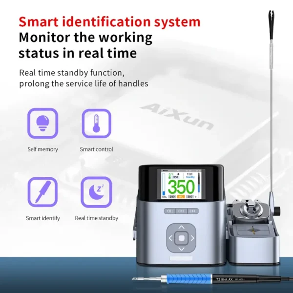 Aixun T410 Single Channel Smart Soldering iron Station With T210 handle PCB Repair Welding Tool - Image 4