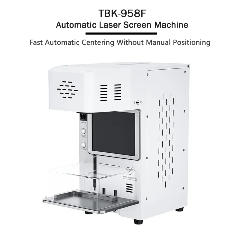 TBK 958F Automatic Laser Machine For iPhone 8 to 15PM Back Glass Remove Laser Cutting Machine