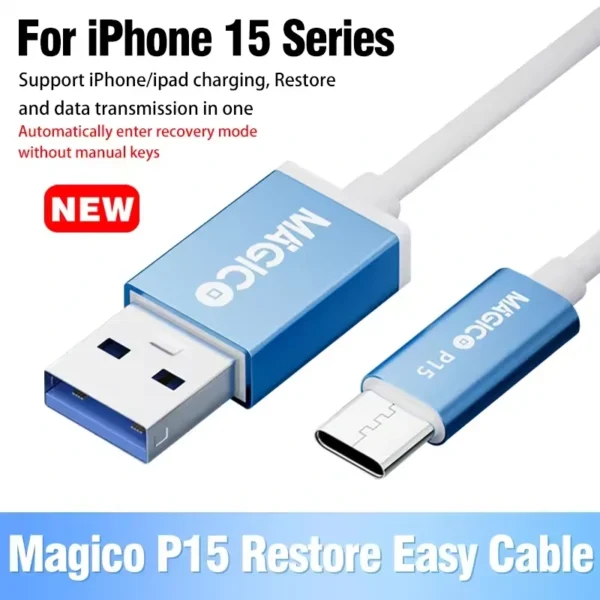 Magico Team P15 Restore Easy Recovery Cable Quick Boot to Recovery Mode TYPE-C For iPhone iPad (All in 1)