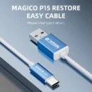 Magico Team P15 Restore Easy Recovery Cable Quick Boot to Recovery Mode TYPE-C For iPhone iPad (All in 1)