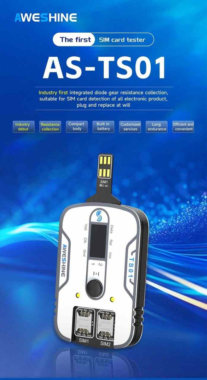 Aweshine TS-01 OLED SIM Card Tester with HD Display