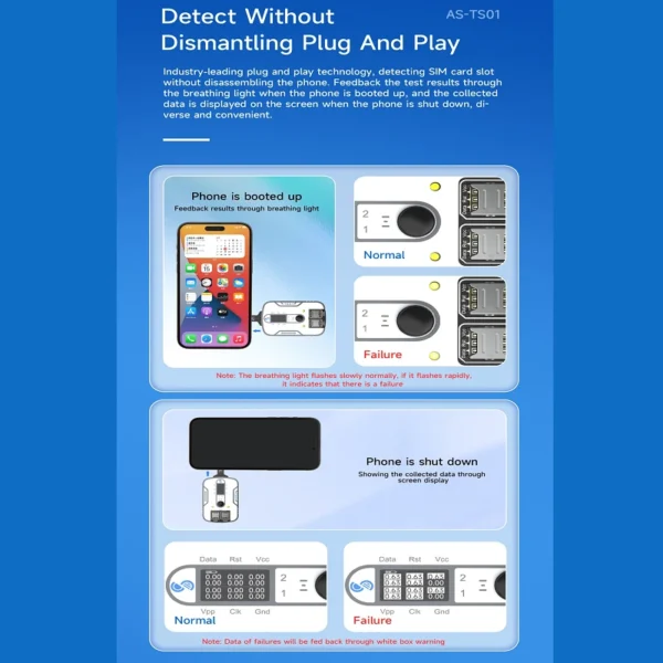 Aweshine TS01 OLED HD Display SIM Card Tester - Image 3
