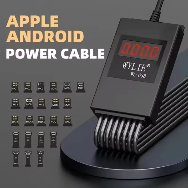 WYLIE WL-638 Smart Power Boot Cable For Android & iPhone 6-15Pro Max With USB Plugged Interface - Image 2