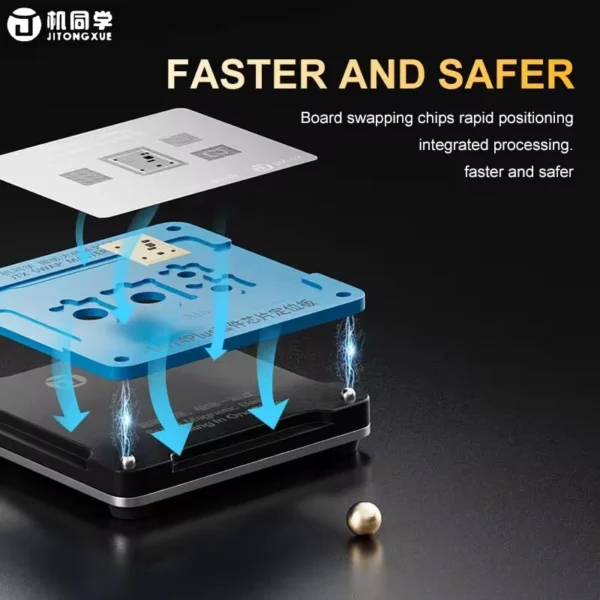 JTX SM-01 Swap Board Chips BGA Reballing Platform Stencil Set For iPhone 8-15Pro Max - Image 2