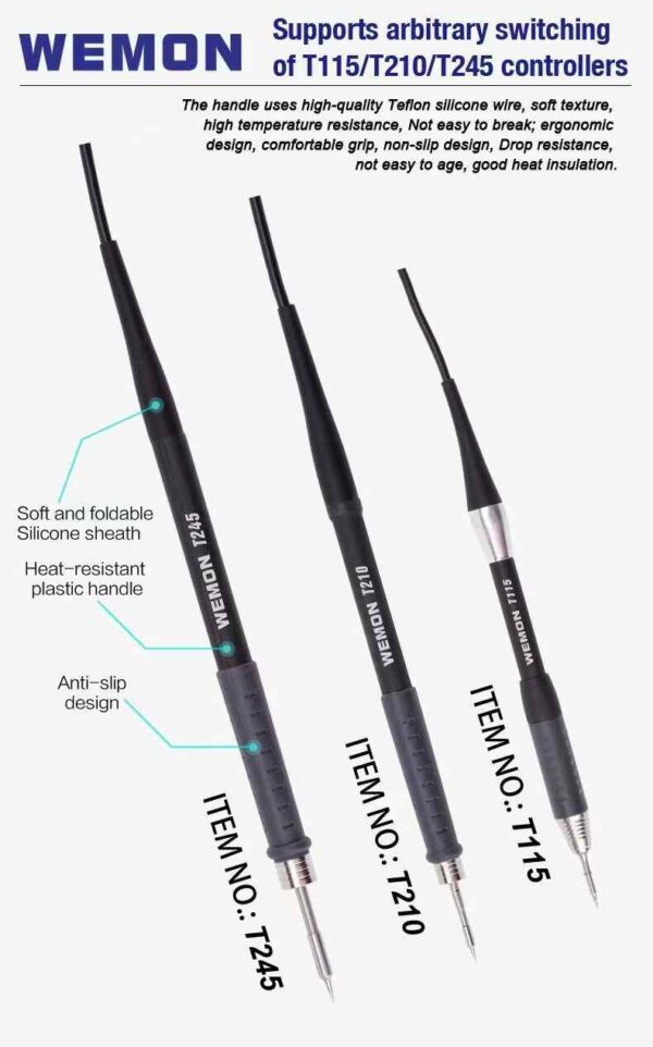 WEMON T31 Intelligent Soldering Station T210 T245 T115 ( 9 soldering bits )