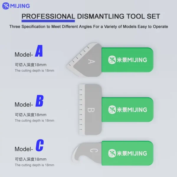 MiJing S3 Toothed Multi-Purpose Opening Blade Mobile Lcd/Curved Screen Edge/Middle Frame/Back Cover Repair Blade - Image 2