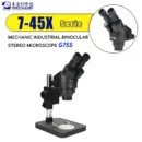 Mechanic G75S Industrial Binocular Stereo Microscope 7X-45X Continuous Zoom Microscope With 0.5X Lens