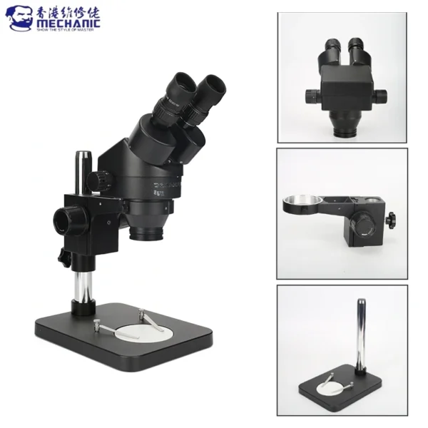 Mechanic G75S Industrial Binocular Stereo Microscope 7X-45X Continuous Zoom Microscope With 0.5X Lens - Image 3