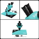 RF4 RF-6565Pro HD Trinocular Stereo Microscope 6.5X-65X Continuous Zoom Microscope With 0.5X Lens