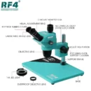 RF4 RF-6565Pro HD Trinocular Stereo Microscope 6.5X-65X Continuous Zoom Microscope With 0.5X Lens