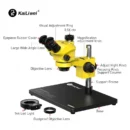 Kailiwei M-7050TVP 3D Trinocular Stereo Microscope 7X-50X Continuous Zoom Microscope With 0.5X Lens