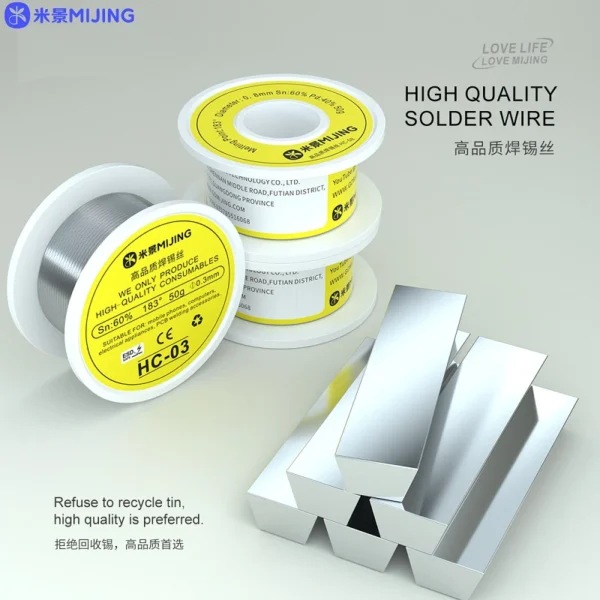 MiJing HC-05 Solder Wire 183°C Melting Point PCB Welding Solder Wire 50G - Image 3