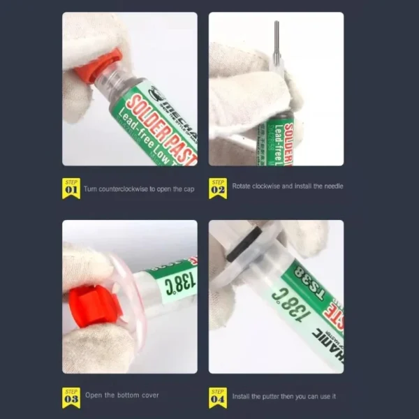 Mechanic TS38 Solder Flux Paste Low Temperature 138°C PCB IC Soldering Paste - Image 3