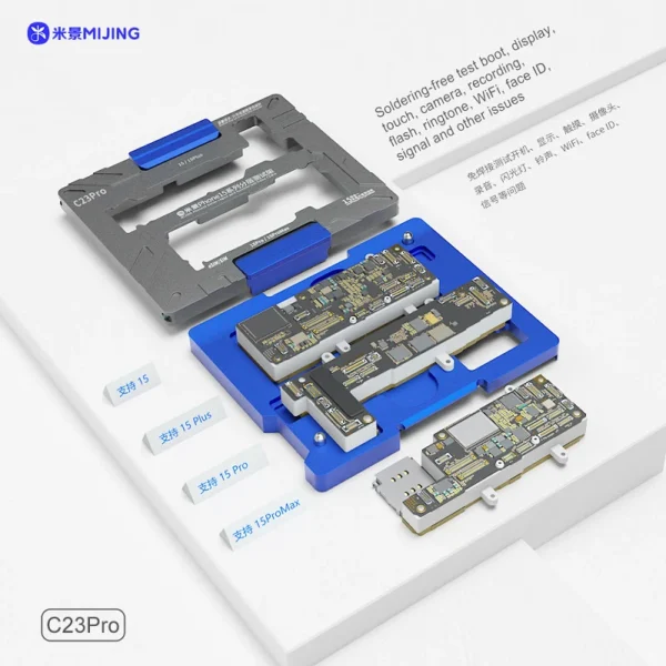 MiJing C23 Pro Motherboard Middle Layer Test Rack For iPhone 15 Series - Image 4