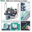 YIHUA 982D-III Precision Soldering Iron Station With Tweezers For Microscope Soldering Electronics, Quick Heat, Temp. Calibration