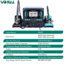 Yihua 992D-II 2 in1 Nano Hot Tool Pencil Hot Air Precision Rework Soldering Station and C210 Solder with Dynamic LCD Display Soldering Iron