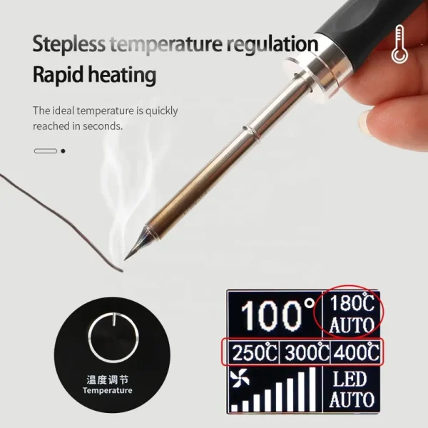 D-201 Smoking Thermostatic Soldering Iron - Image 3