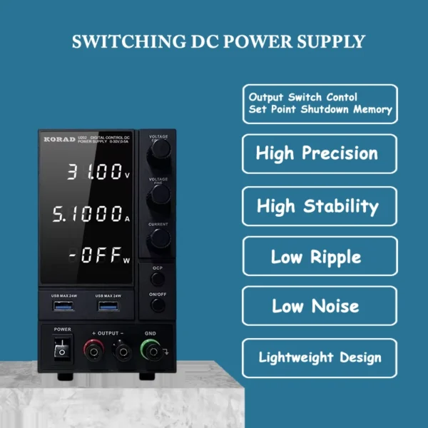 Korad U203 Switching DC Power Supply Digital Display Regulated DC Power Supply 30V-10A - Image 4