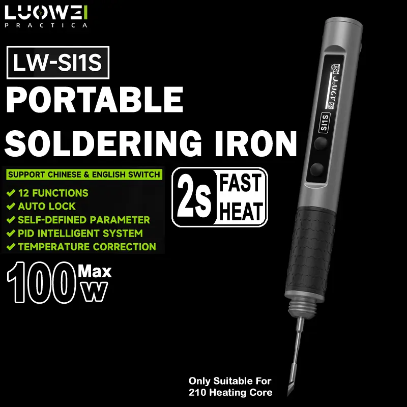 Luowei LW-SI1S Portable Smart Electric Soldering Iron With C210K Tip Auto Sleep Feature