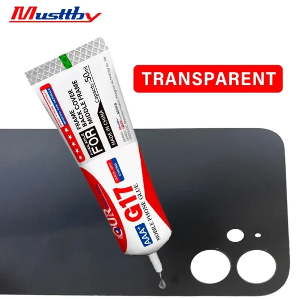 AAA+ G17 Quick Dry Strong Adhesive Glue For Back Cover /Middle Frame Mobile Phone Glue 50ML (Transparent) - Image 2