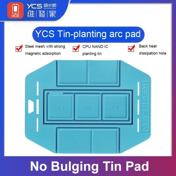 YCS Magnetic Pad Tin Planting Arc Motherboard CPU Nand IC Repair Pad