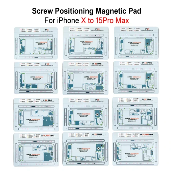 Screw Positioning Magnetic Pad For iPhone X to 15Pro Max